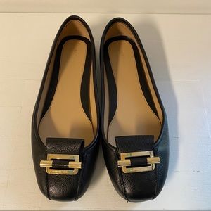 🌟 50% OFF!! Michael Kors Gloria Moc Leather Black Flats Shoes